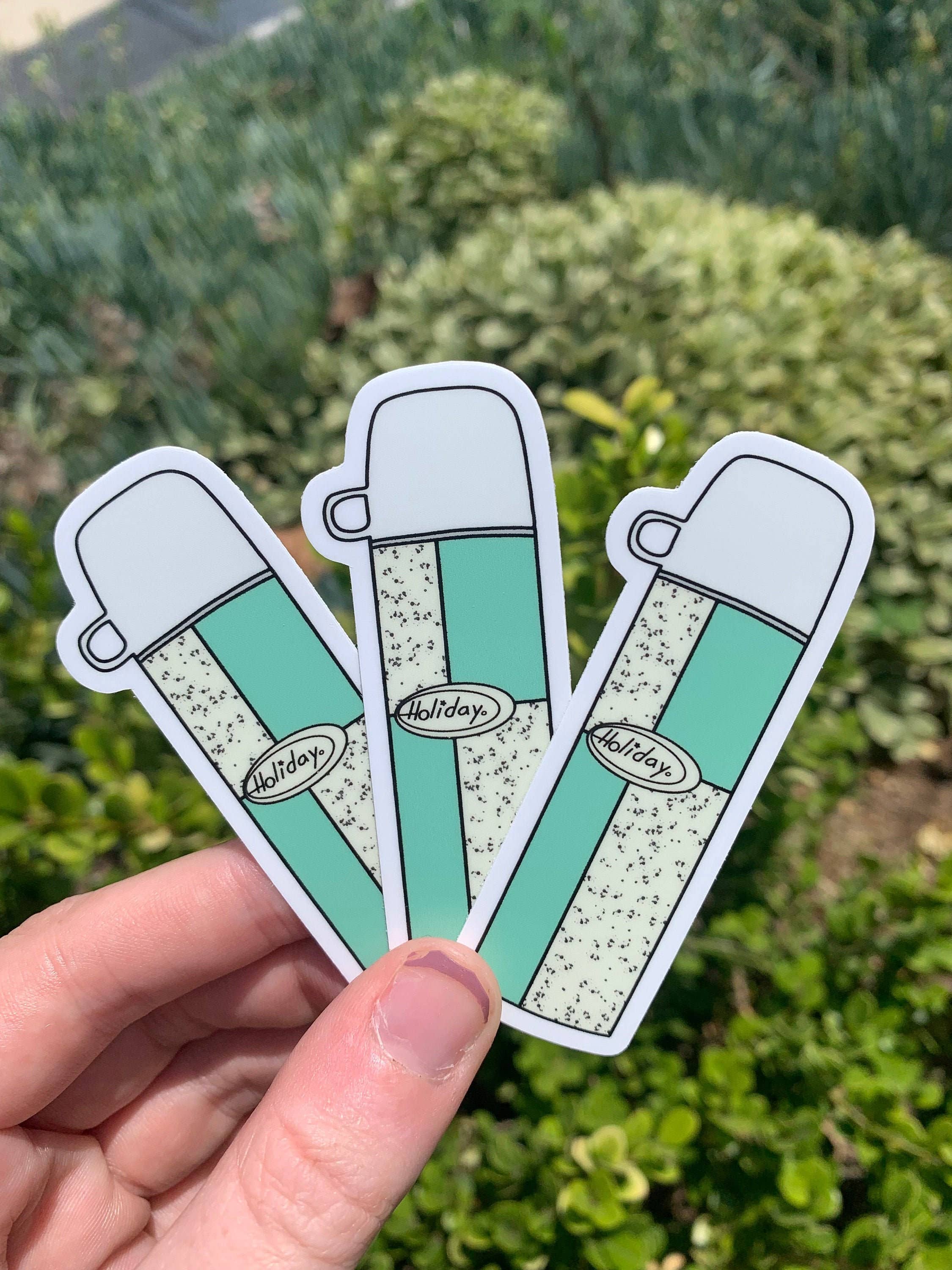 Vintage Holiday Thermos Sticker Light Mint Green Vinyl Dishwasher  Safe Waterproof Weatherproof Camping Decor Retro Bottle