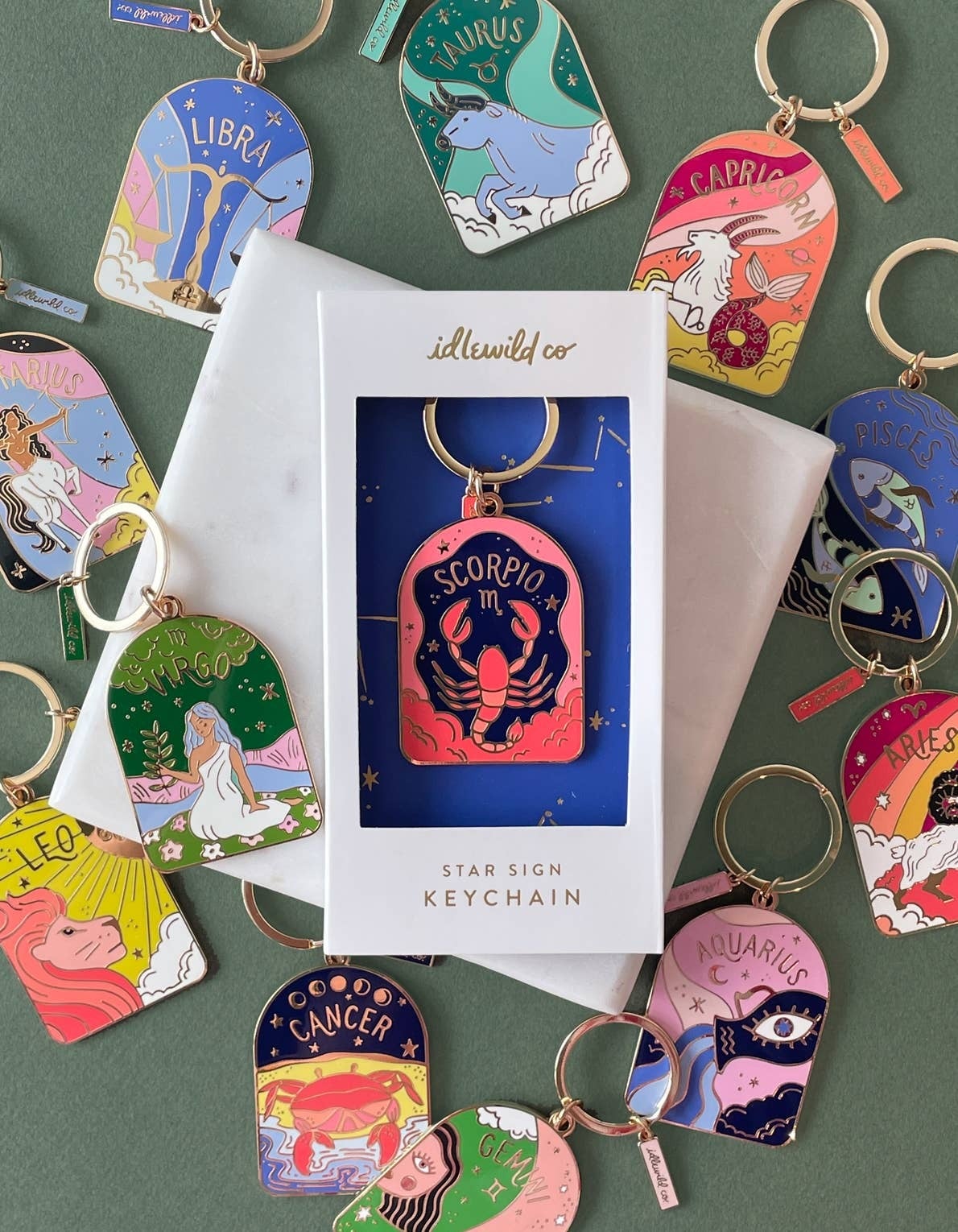 Zodiac keychain discount