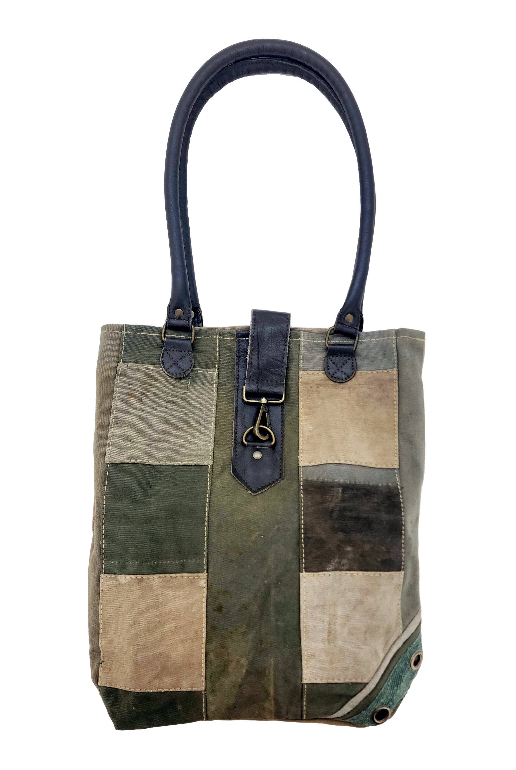Recycled military top canvas bags